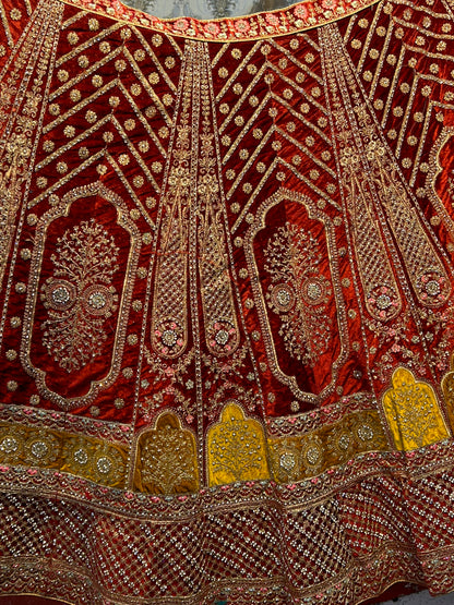 Gorgeous maroon bridal lehenga