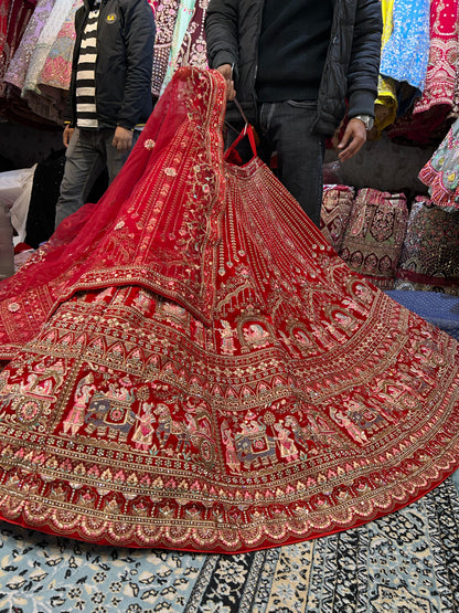 Khoobsurat red doli Barat lehenga