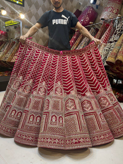 Red Bridal Lehenga