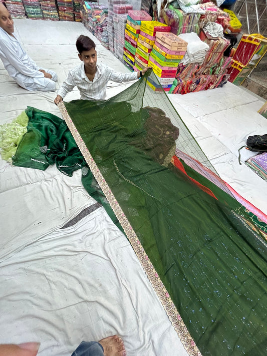 Attractive green Saree