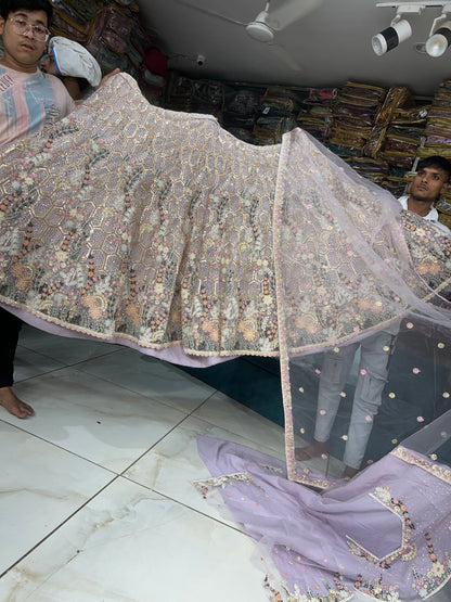 Astonishing light purple Peacock Lehenga 🥰