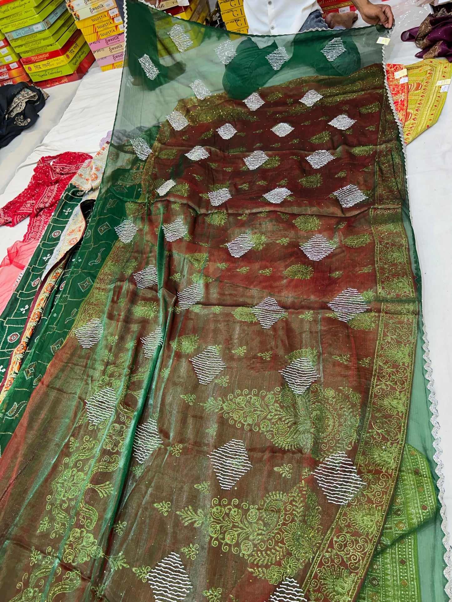 Dark green Amazing Saree