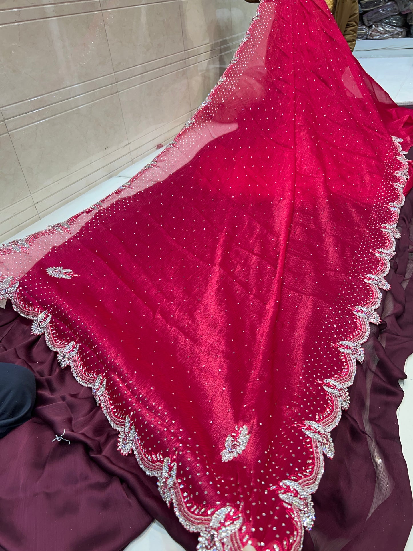 Beautiful red saree