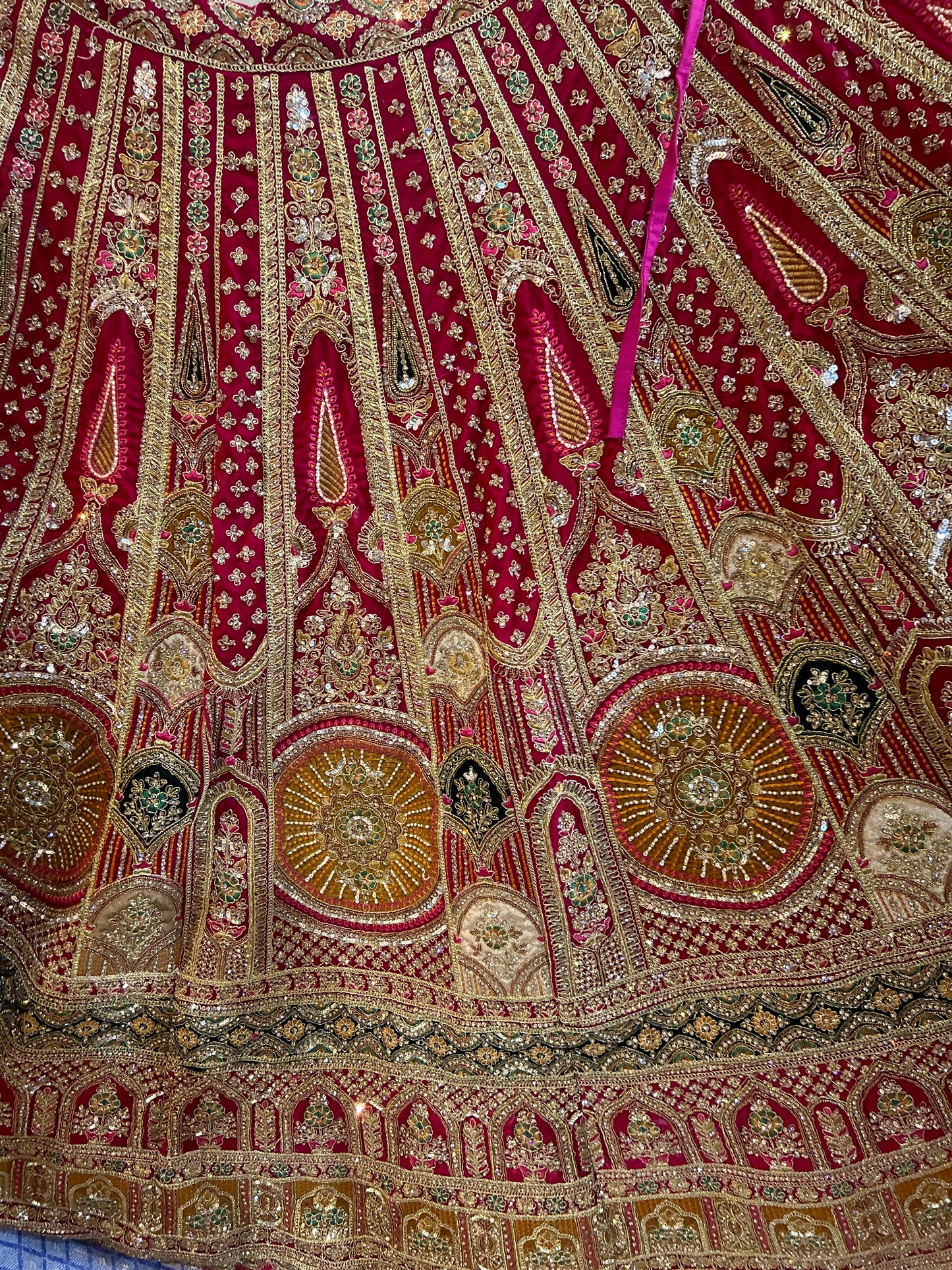 Pretty Peacock dark Rani pink Lehenga