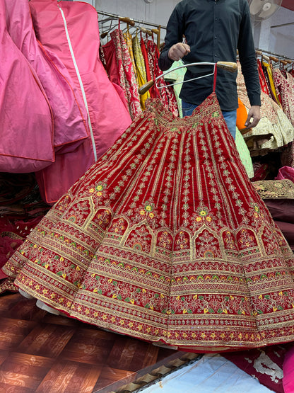 Elegance bridal red ball lehenga