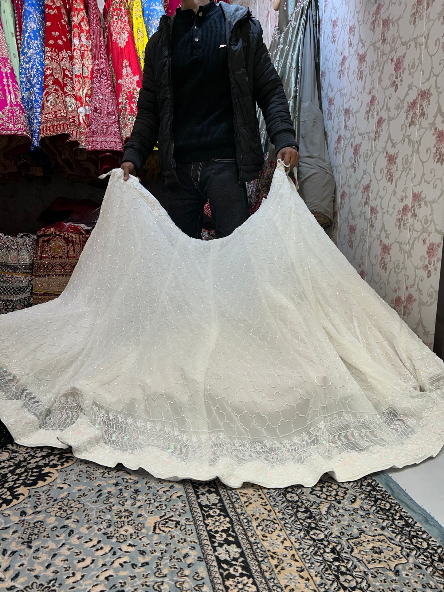 Elegant white lehenga