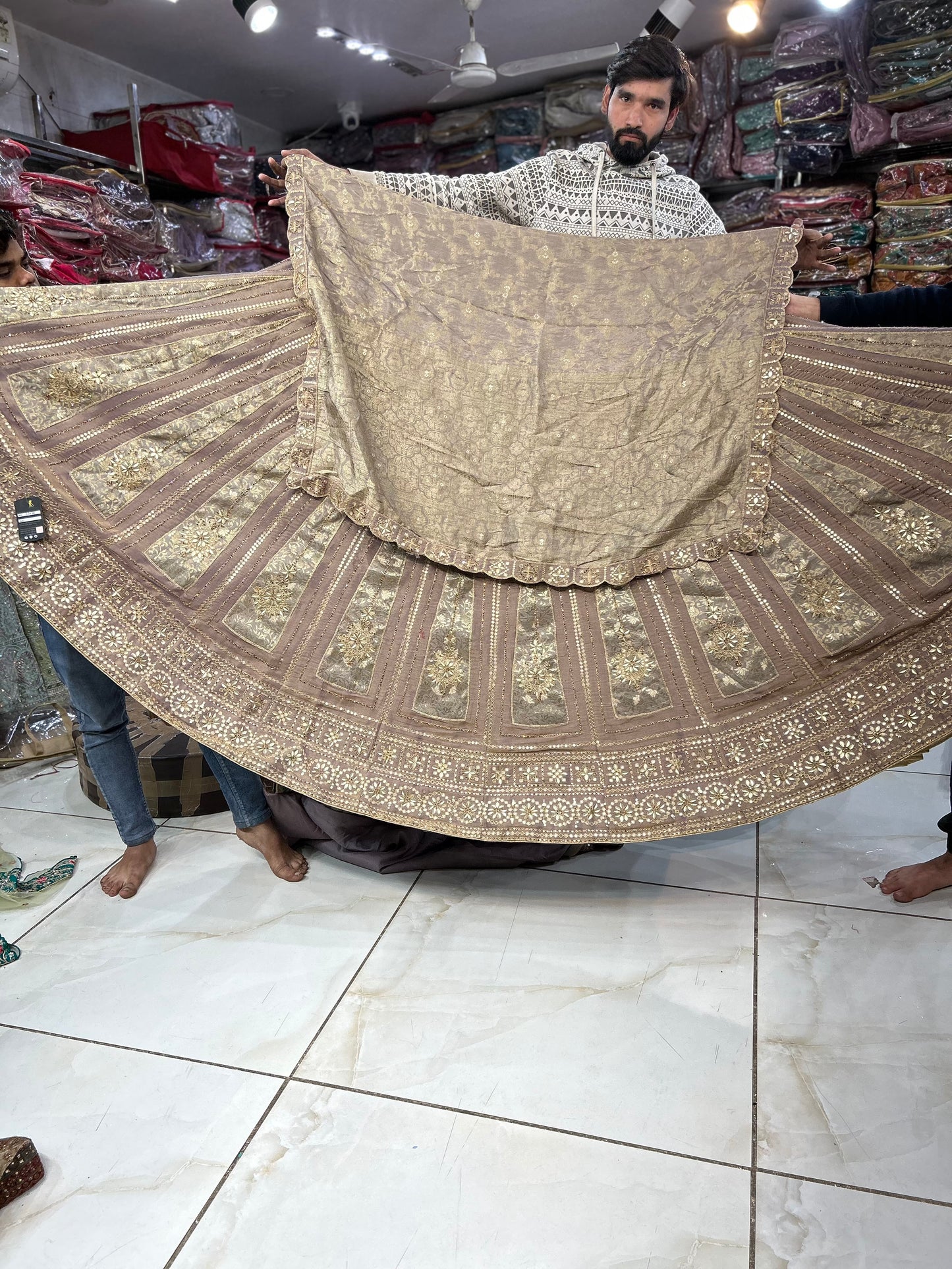 Awesome golden beige lehenga