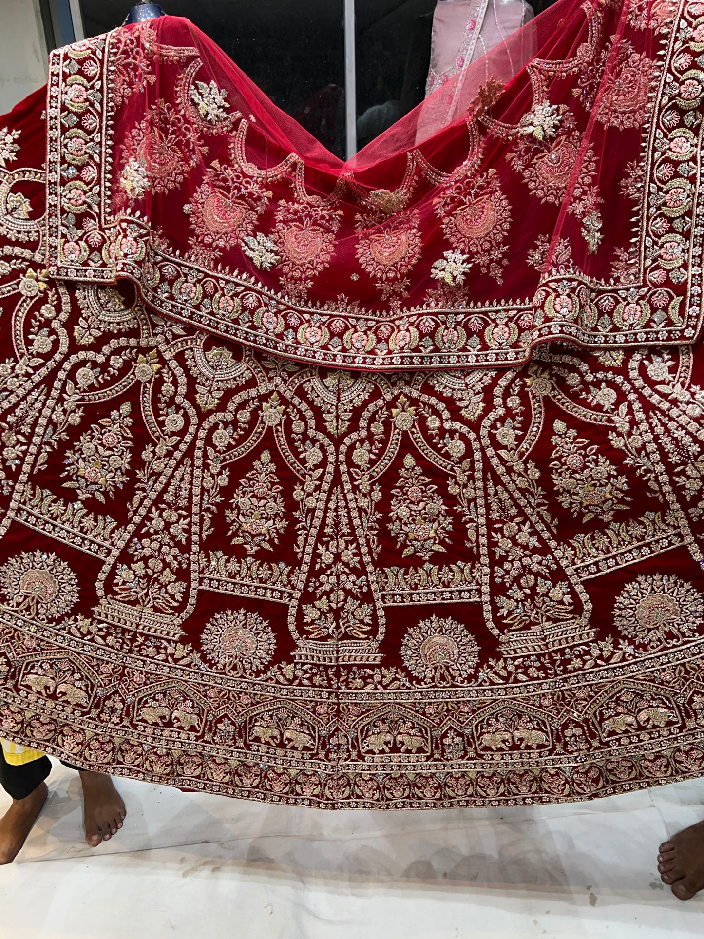 Stunning maroon Red Lehenga