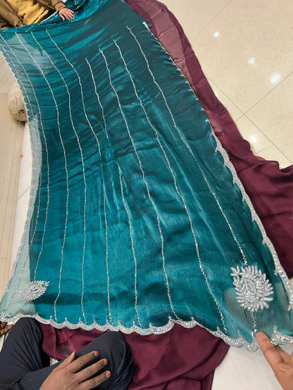 Gorgeous blue saree