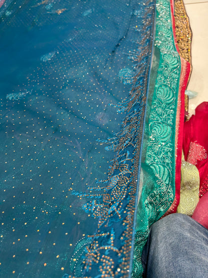 Beautiful blue saree