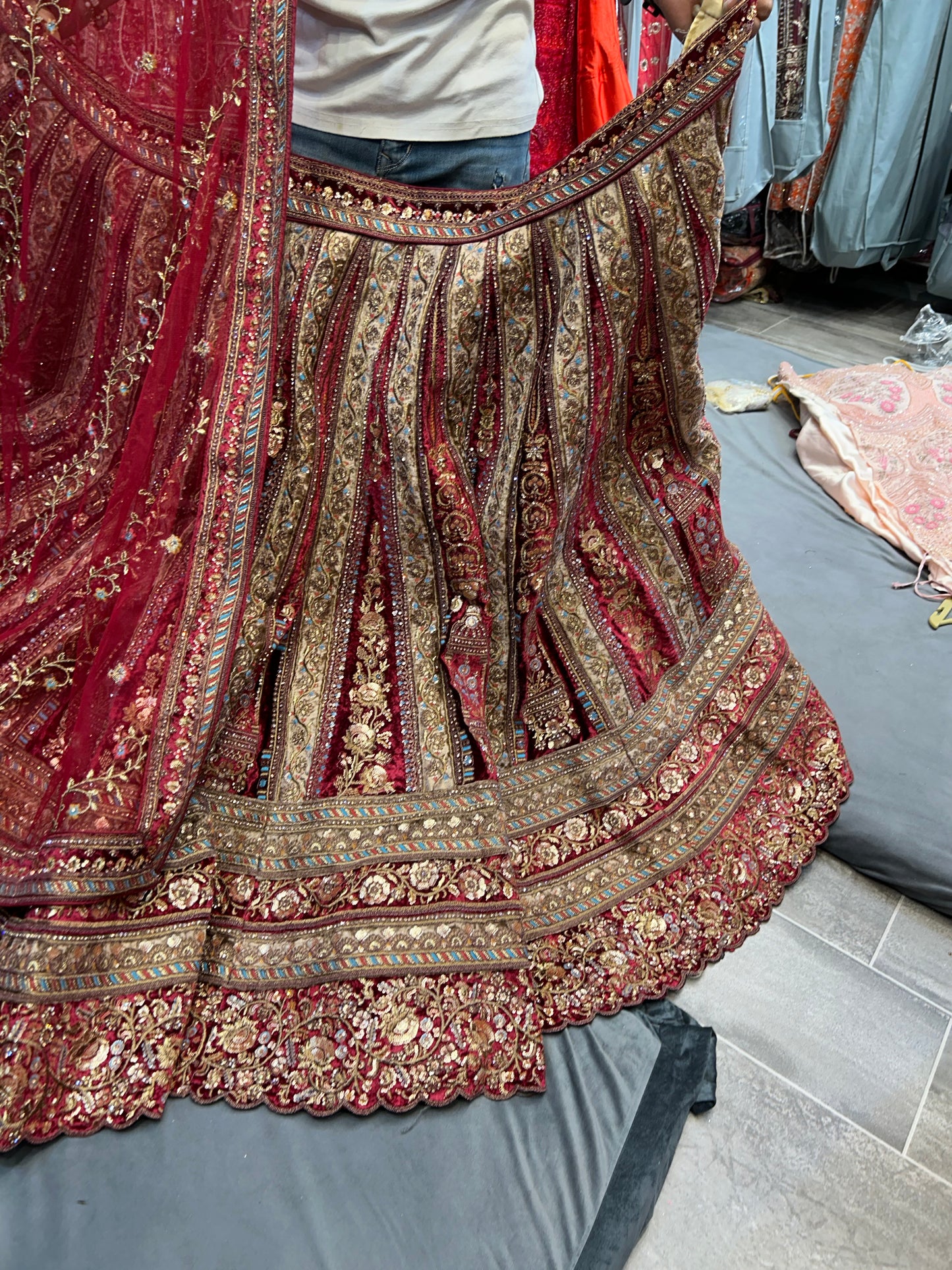 Amazing maroon Bridal Lehenga