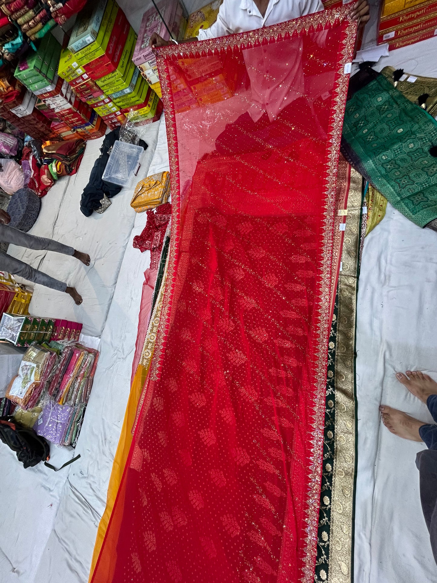 Pretty Red Saree