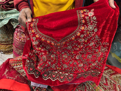 Good looking red bridal Lehenga