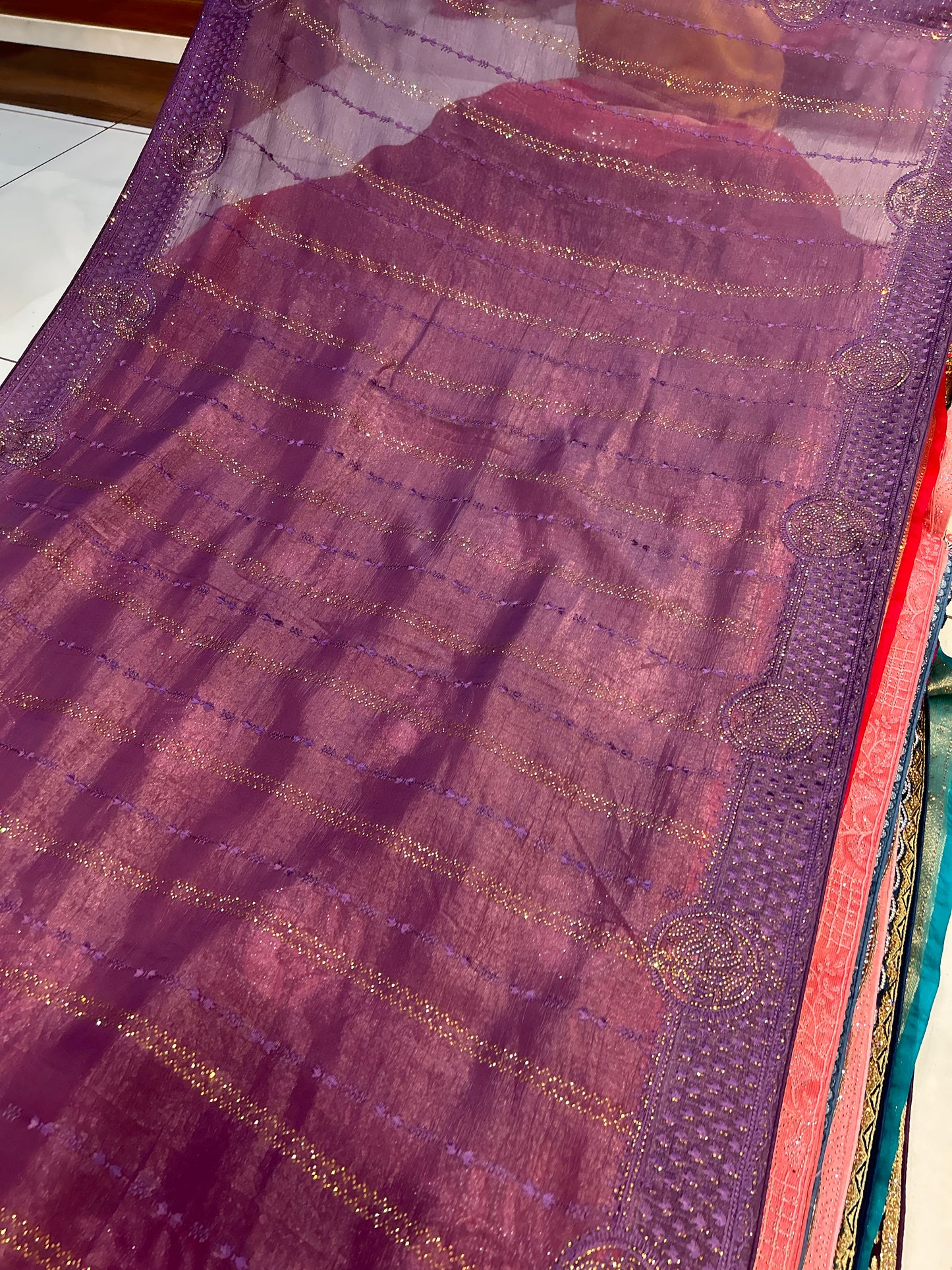 Gorgeous wine saree