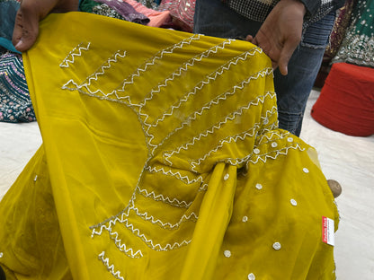 Fabulous yellow haldi mehendi Lehenga