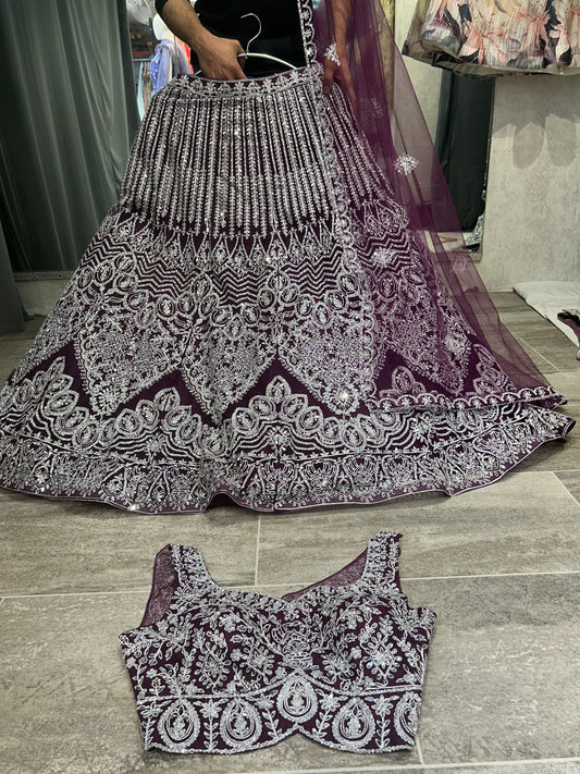 Awesome Purple violet lehenga