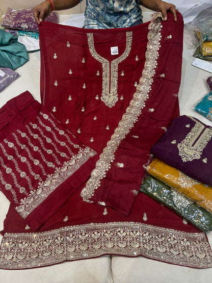 Majestic maroon ladies suit