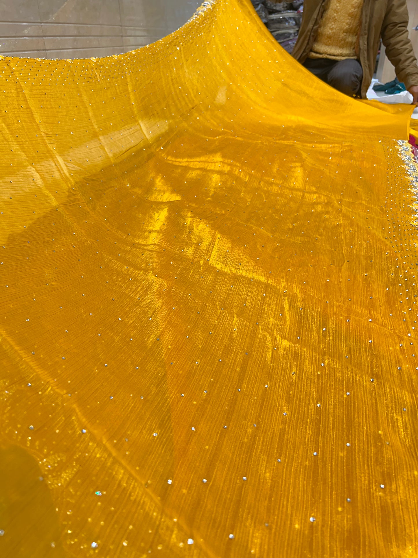 Pretty yellow saree