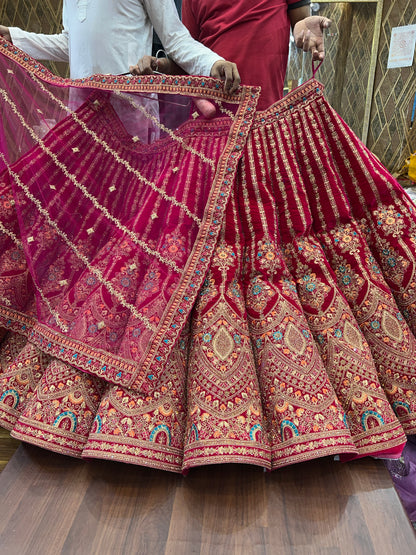 Beautiful red ball bridal lehenga