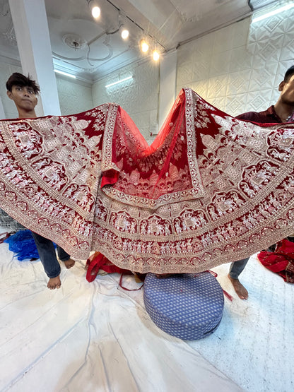 Doli barat red bridal Lehenga