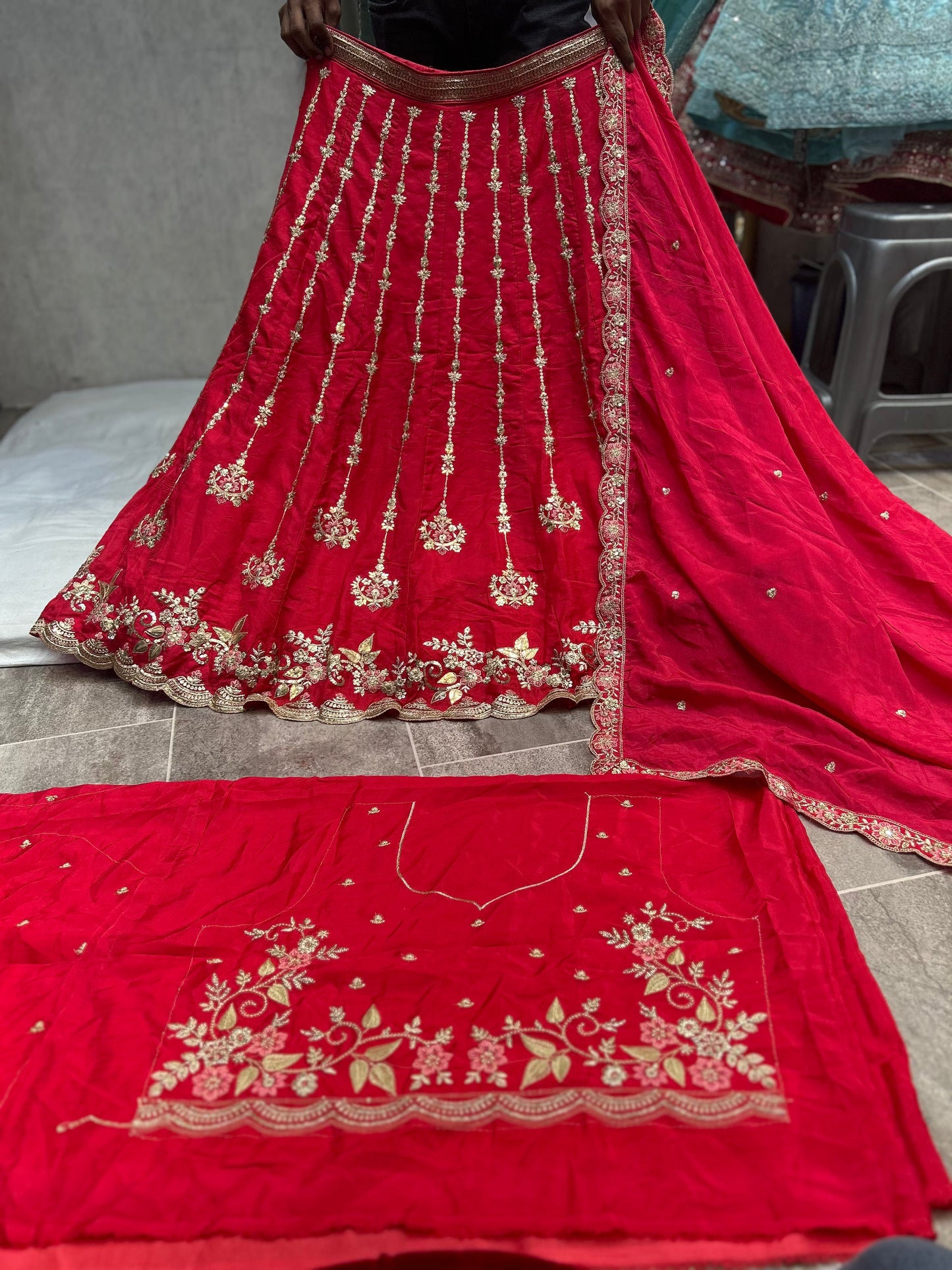 Lovely red pink Lehenga