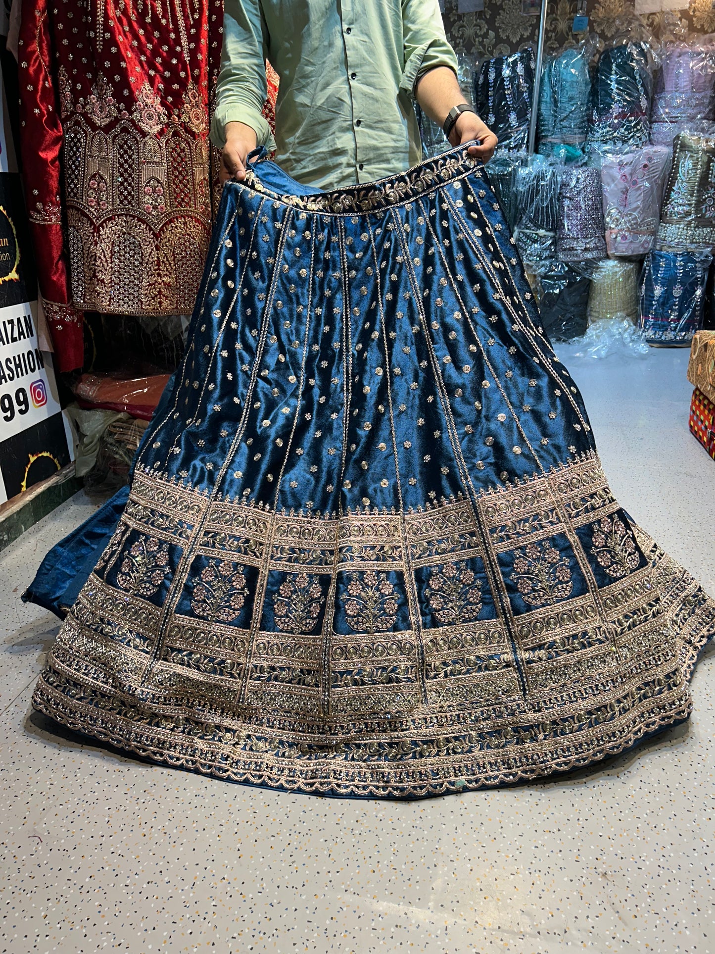 Beautiful blue Lehenga Chandni Chowk Delhi