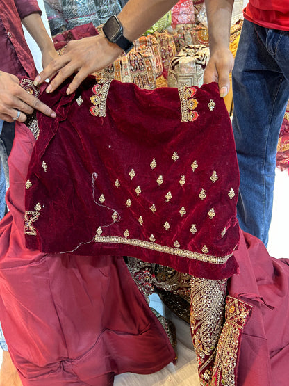 Awesome maroon bridal Lehenga