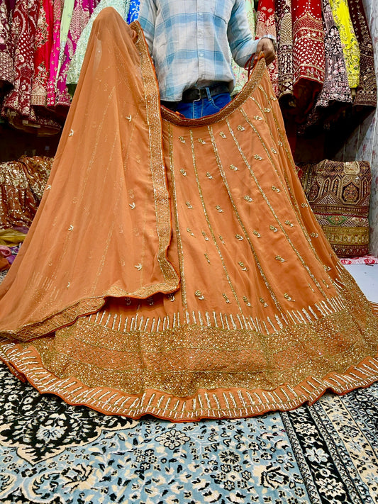 Designer mustard lehenga