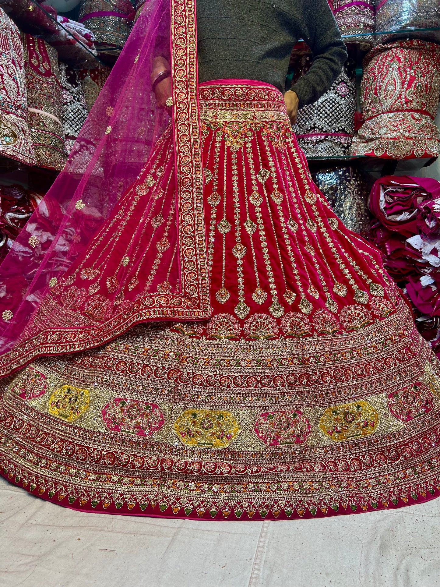 Awesome red bridal lehenga