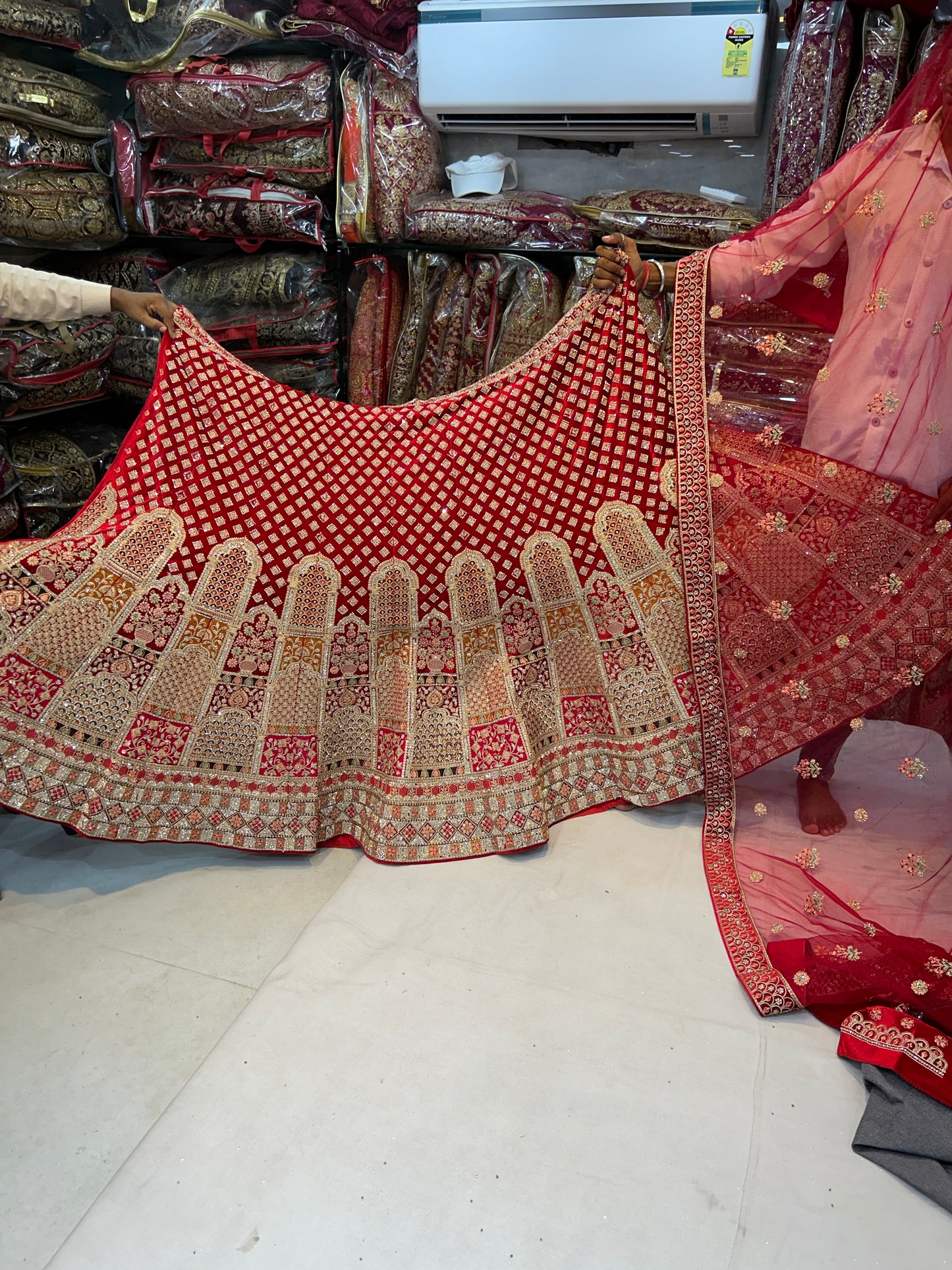 Awesome red bridal lehenga