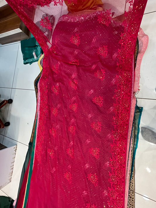 Elegant Red Floral saree