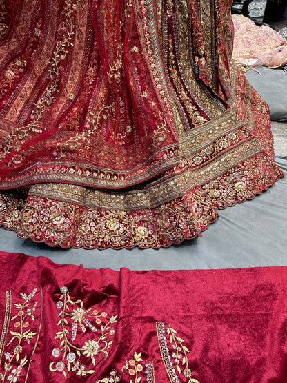 Amazing maroon Bridal Lehenga