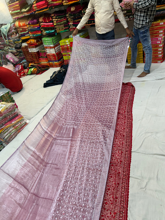 Awesome baby pink saree