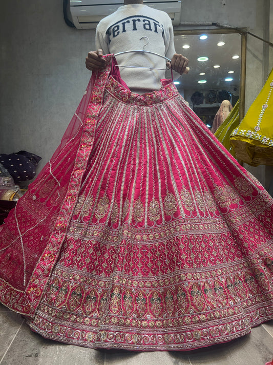 Attractive rani pink lehenga