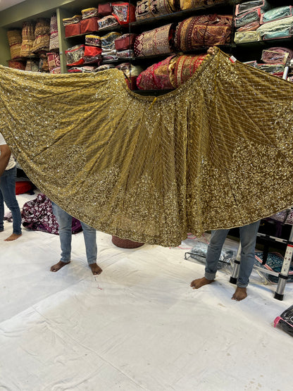 Charming golden lehenga