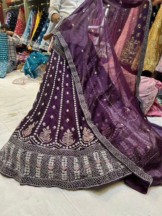 Fabulous violet purple lehenga