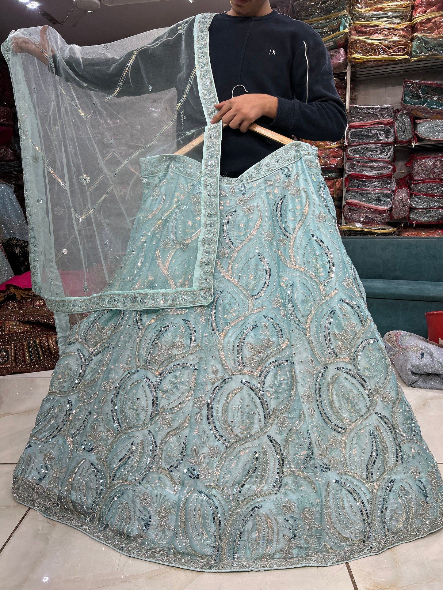 Fabulous blue lehenga