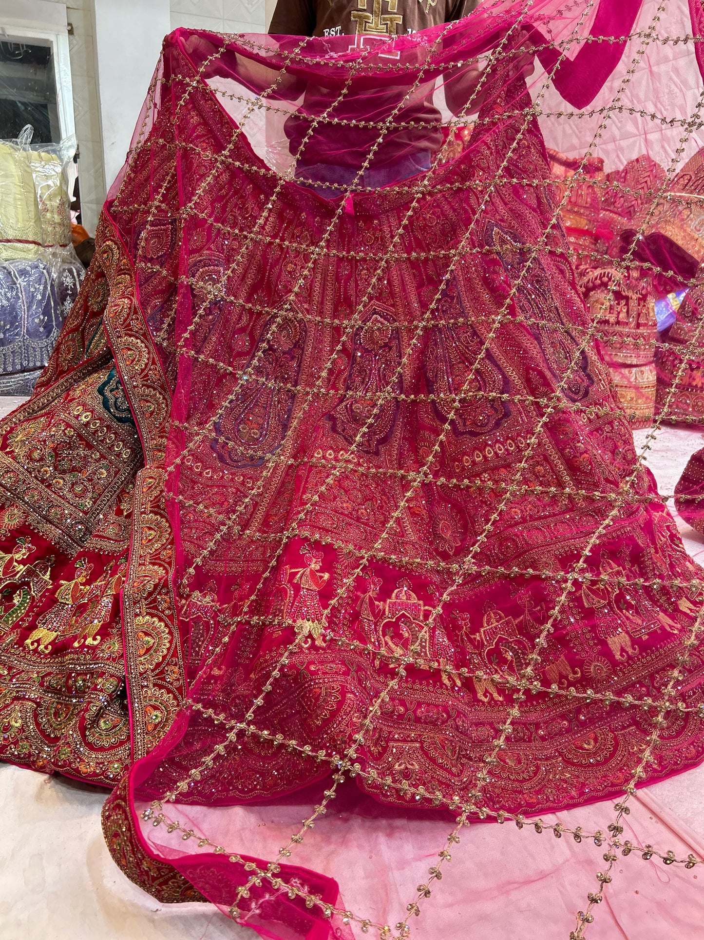 Majestic Hand Work doli barat bridal lehenga