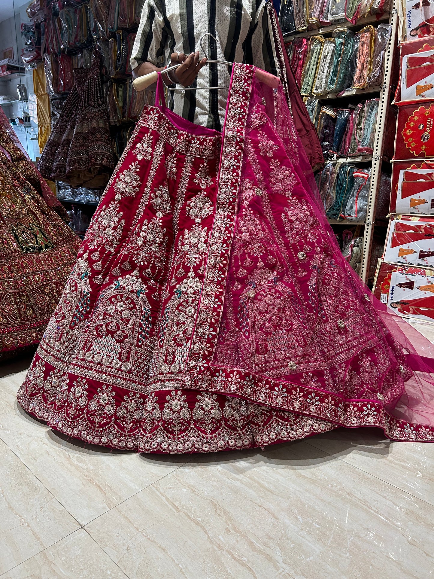 Peacock ball bridal Lehenga