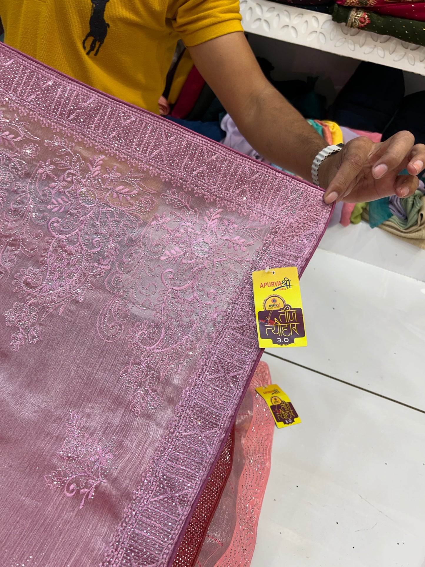 Awesome pink saree