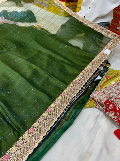 Attractive green Saree