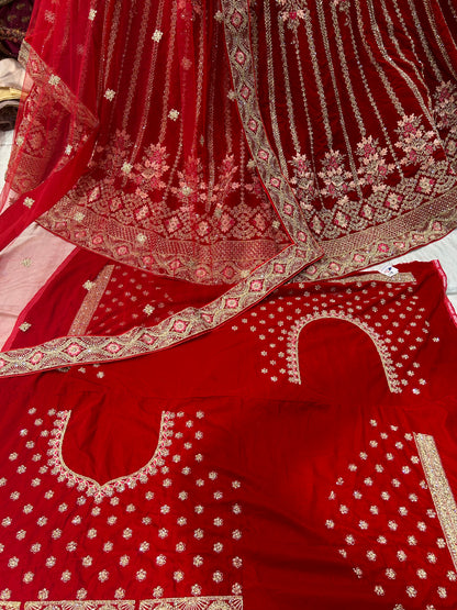 Red Bridal Lehenga