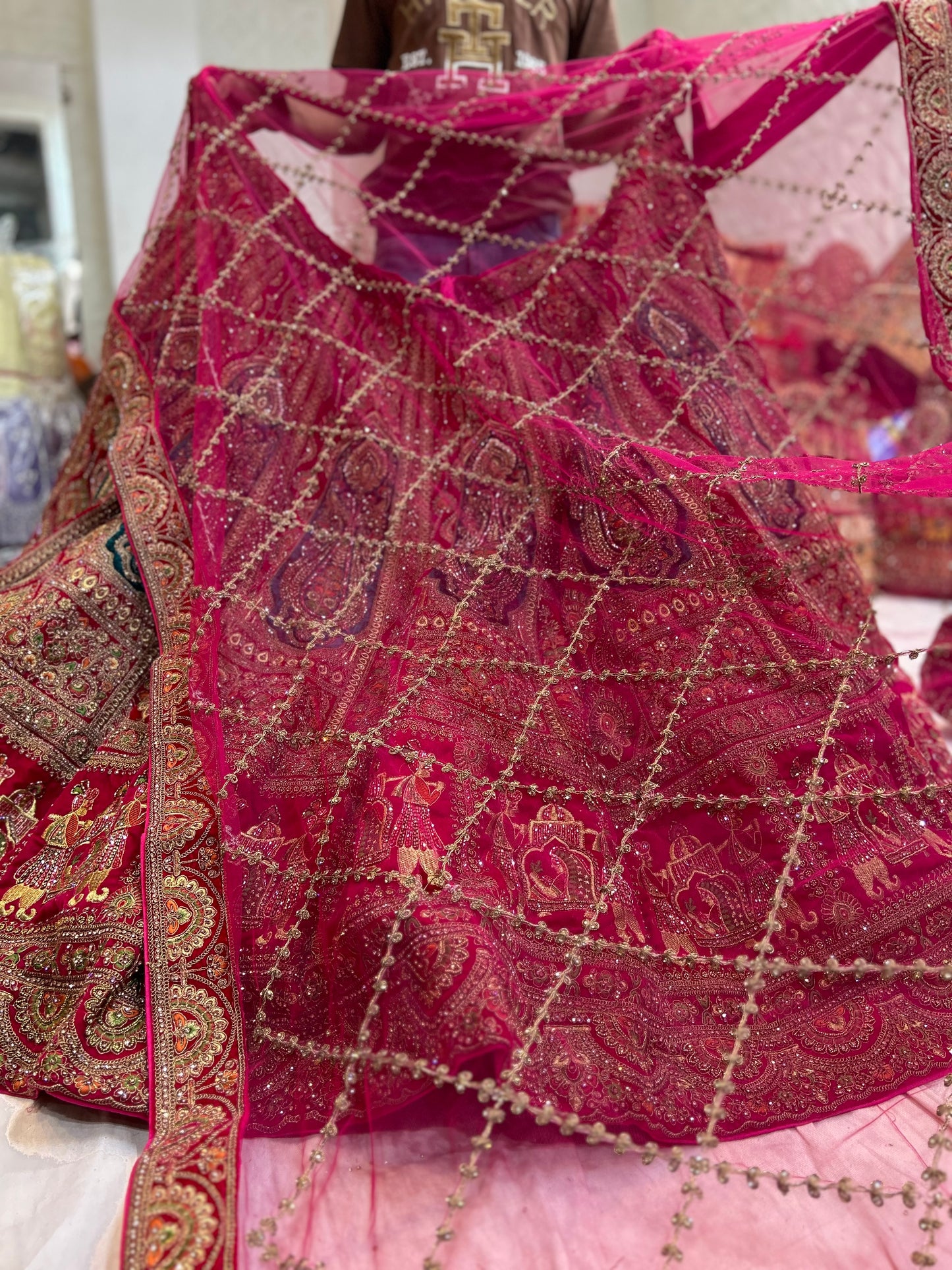 Majestic Hand Work doli barat bridal lehenga