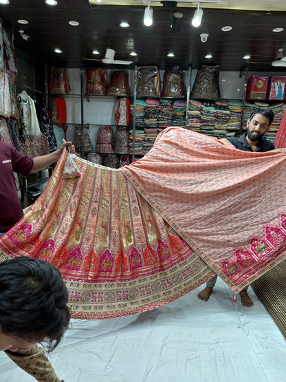 Stylish pink peach Lehenga