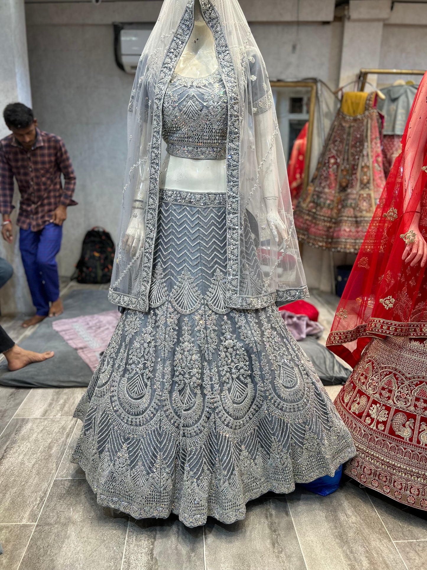 Majestic grey Lehenga