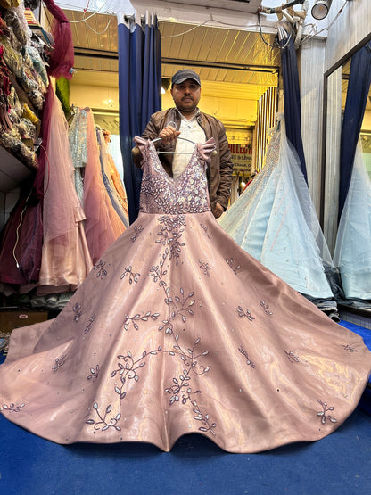 Charming peach gown