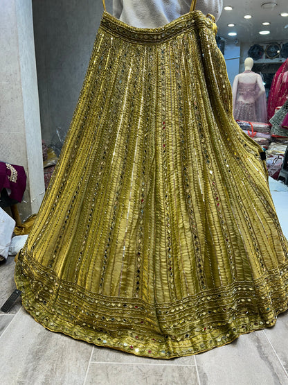 Delighful golden yellow lehenga