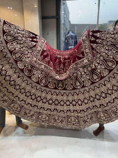 Dreamy maroon Lehenga