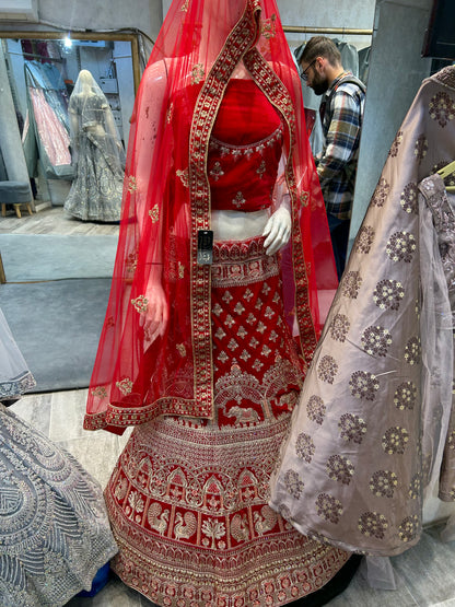 Lovely red bridal Lehenga