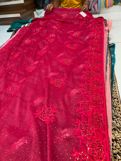 Elegant Red Floral saree